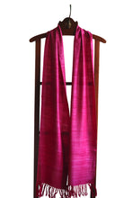 Oak Silk Scarf, Shocking Pink