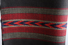 Sheep wool Scarf, Chocolate Brown with Dull Red geometric border