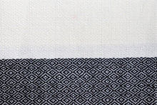 Lambswool Chequered Scarf, Black-and-White With Red Border