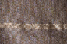 Pashmina & Lambswool Stole, Fawn with Cream Border Stripes