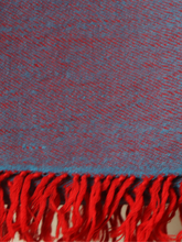 Merino Wool Stole, Purple-&-Red Shot