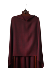 Merino Wool Stole, Deep Burgundy