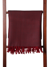 Merino Wool Stole, Deep Burgundy