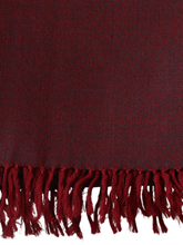 Merino Wool Stole, Deep Burgundy