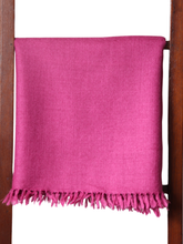 Merino Wool Stole, Deep Fuchsia