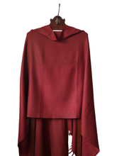 Merino Wool Stole, Deep Rust