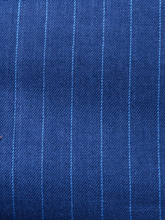 Merino Wool Stole, Denim Blue With Pin Stripes