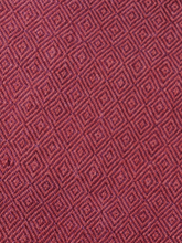 Merino Wool Stole, Deep Ochre & Red Block Checks