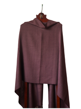Merino Wool Stole, Rosewood Brown