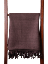 Merino Wool Stole, Rosewood Brown