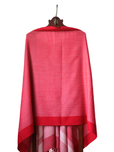 Merino Wool Stole, Shades of Red