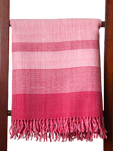 Merino Wool Stole, Shades of Red