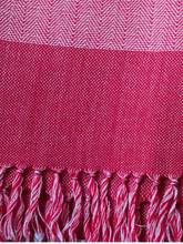 Merino Wool Stole, Shades of Red