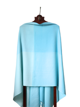 Merino Wool Stole, Shades of Sky