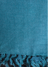 Merino Wool Stole, Shades of Teal