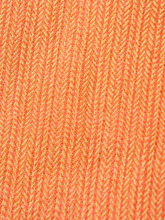 Merino Wool Stole, Sunset Orange With Yellow Stripes