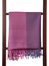 Merino Wool Stole, Shades of Plum