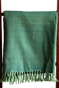 Lambswool Stole, Forest Green