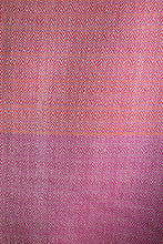 Lambswool Stole, Orange & Pink Bands