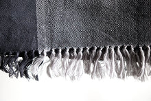 Lambswool Scarf, Dove Grey with Black Edge Bands