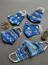 Indigo Indian Print Cotton Face Mask - 3 Layer (Set of 2)