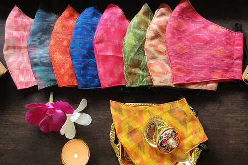 Festive Weaves Indian Silk Face Mask - 2 Layer (Set of 2)