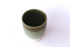 Olive & Ivory Stoneware Kullad/Goblet (Set of 2)